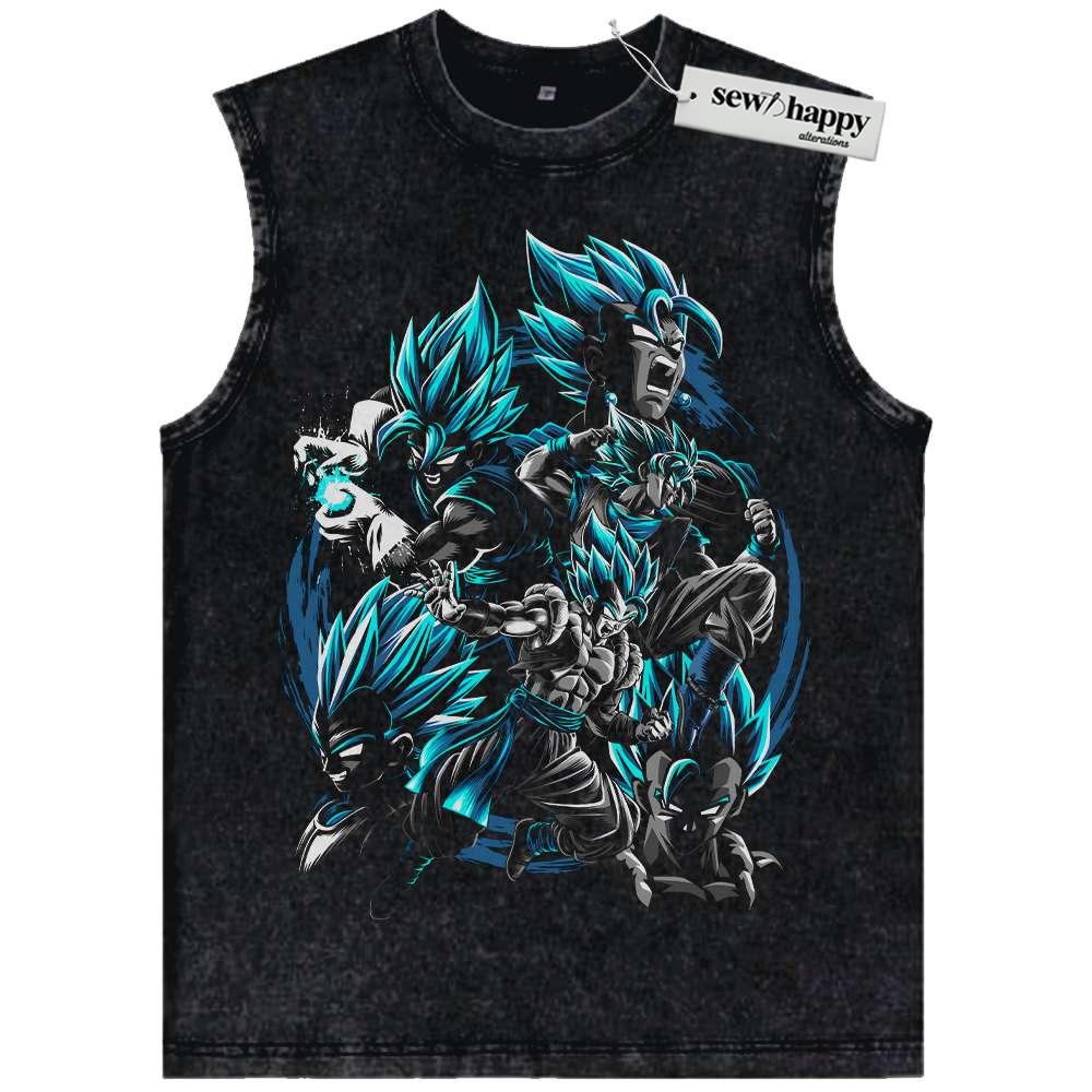 Wash Tank Top Gogeta Tank Top, Dragon Ball Z Tank Top, DBZ Tank Top, Anime Tank Top, Vintage Tank Top