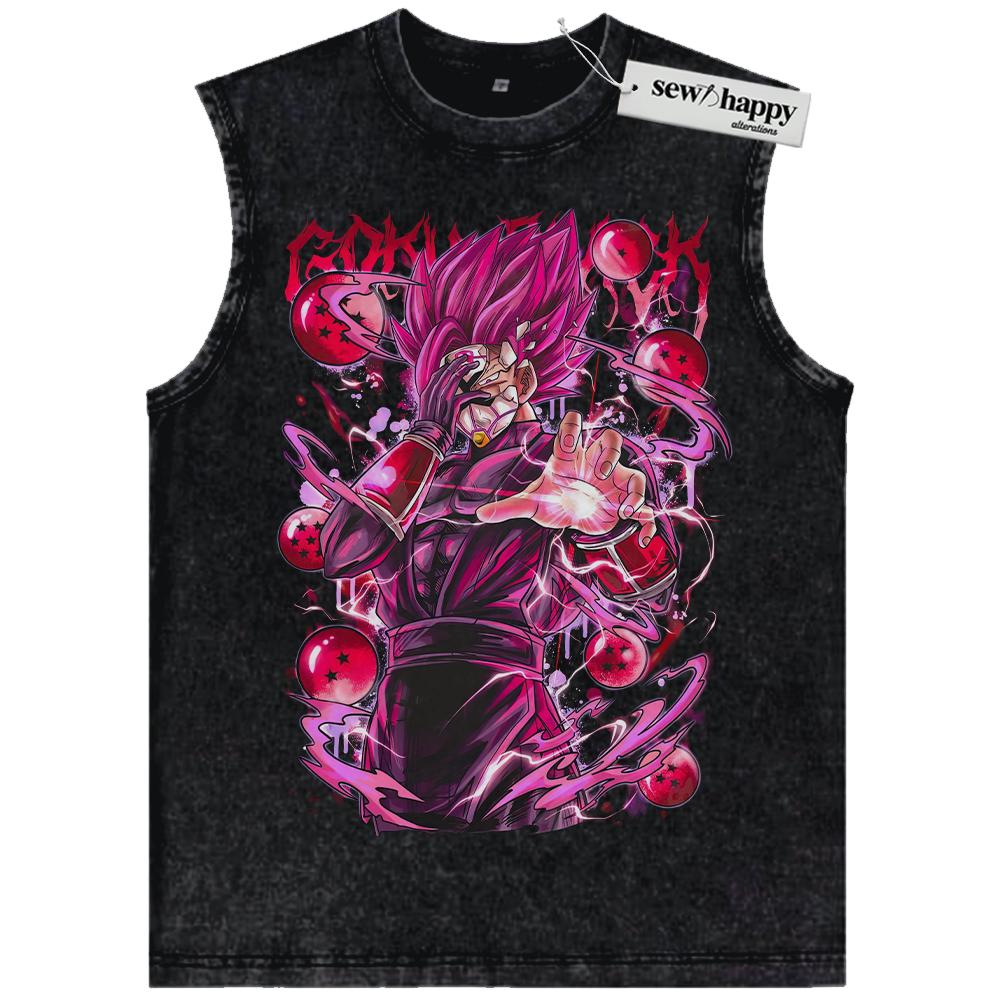 Wash Tank Top Goku Black Tank Top, Dragon Ball Tank Top, DBZ Tank Top, Anime Tank Top, Vintage Tank Top