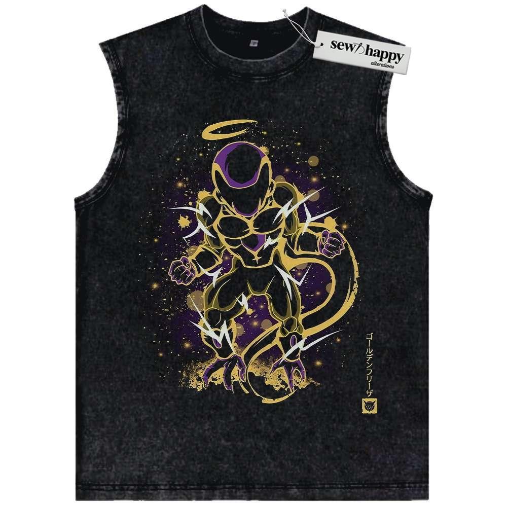 Wash Tank Top Golden Frieza Tank Top, Dragon Ball Tank Top, Anime Tank Top, Vintage Tank Top
