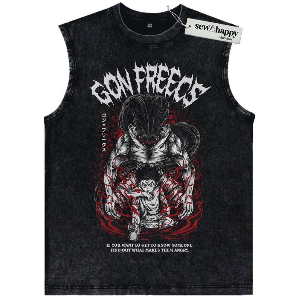 Wash Tank Top Gon Freecss Tank Top, Hunter x Hunter Tank Top, HxH Tank Top, Anime Tank Top, Vintage Tank Top