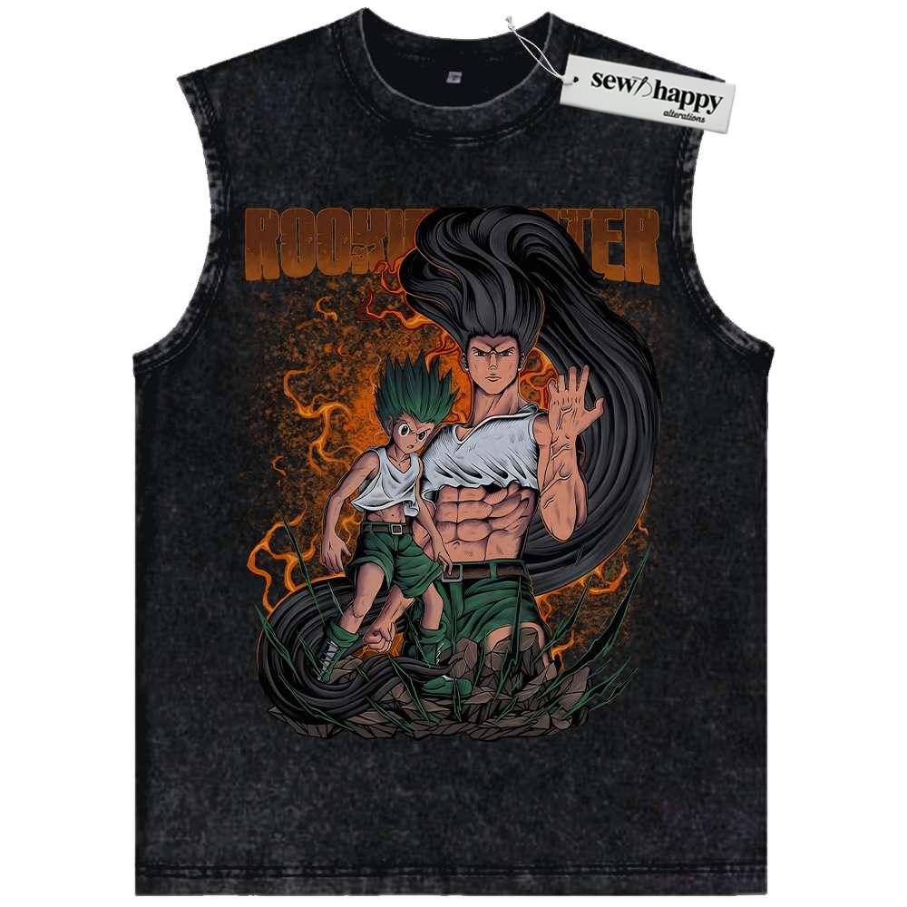 Wash Tank Top Gon Freecss Tank Top, Hunter x Hunter Tank Top, HxH Tank Top, Anime Tank Top, Vintage Tank Top
