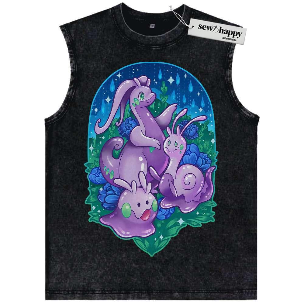 Wash Tank Top Goomy Tank Top, Sliggoo Tank Top, Goodra Tank Top, Pokemon Tank Top, Anime Tank Top, Vintage Tank Top