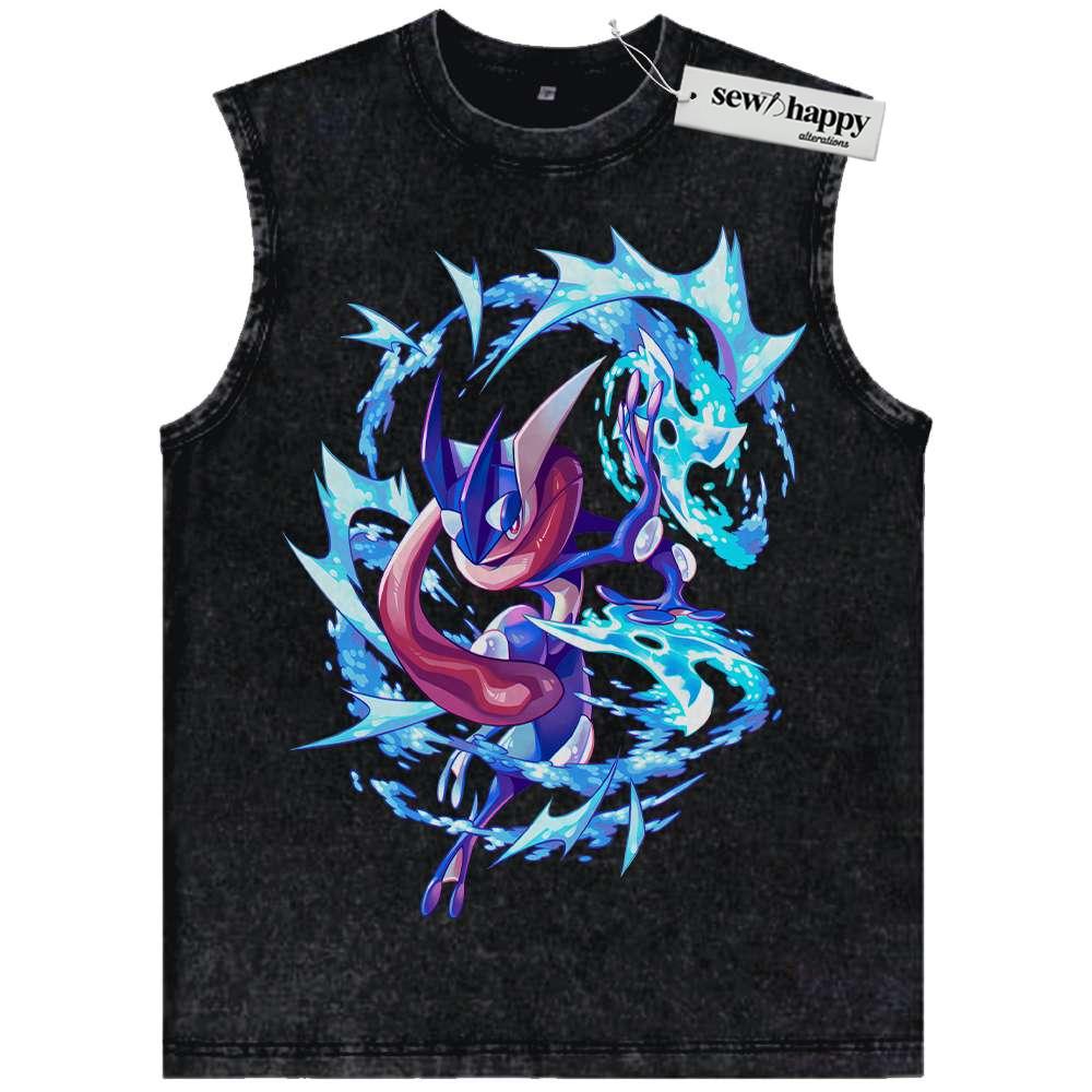 Wash Tank Top Greninja Tank Top, Pokemon Tank Top, Anime Tank Top, Vintage Tank Top