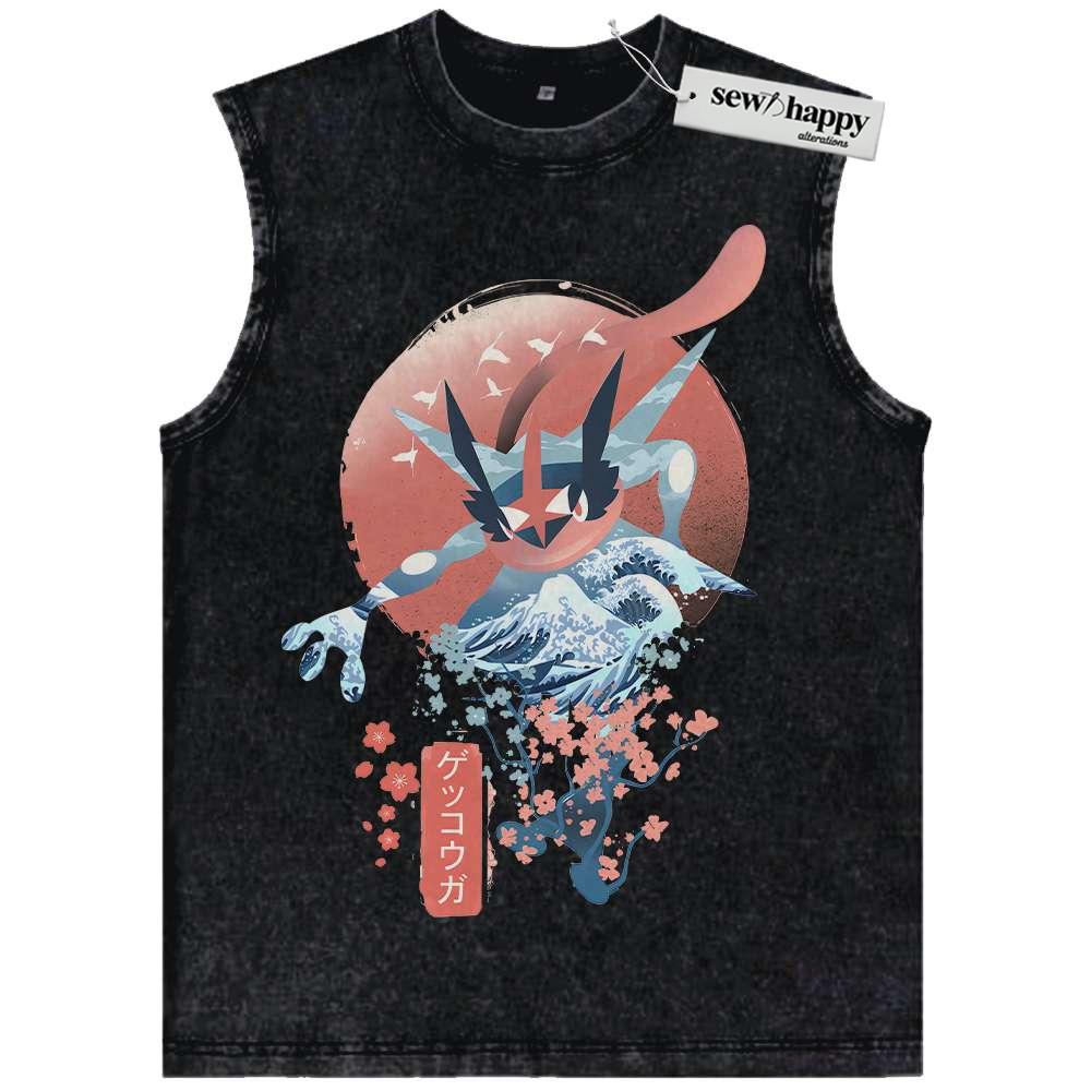 Wash Tank Top Greninja Tank Top, Pokemon Tank Top, Anime Tank Top, Vintage Tank Top
