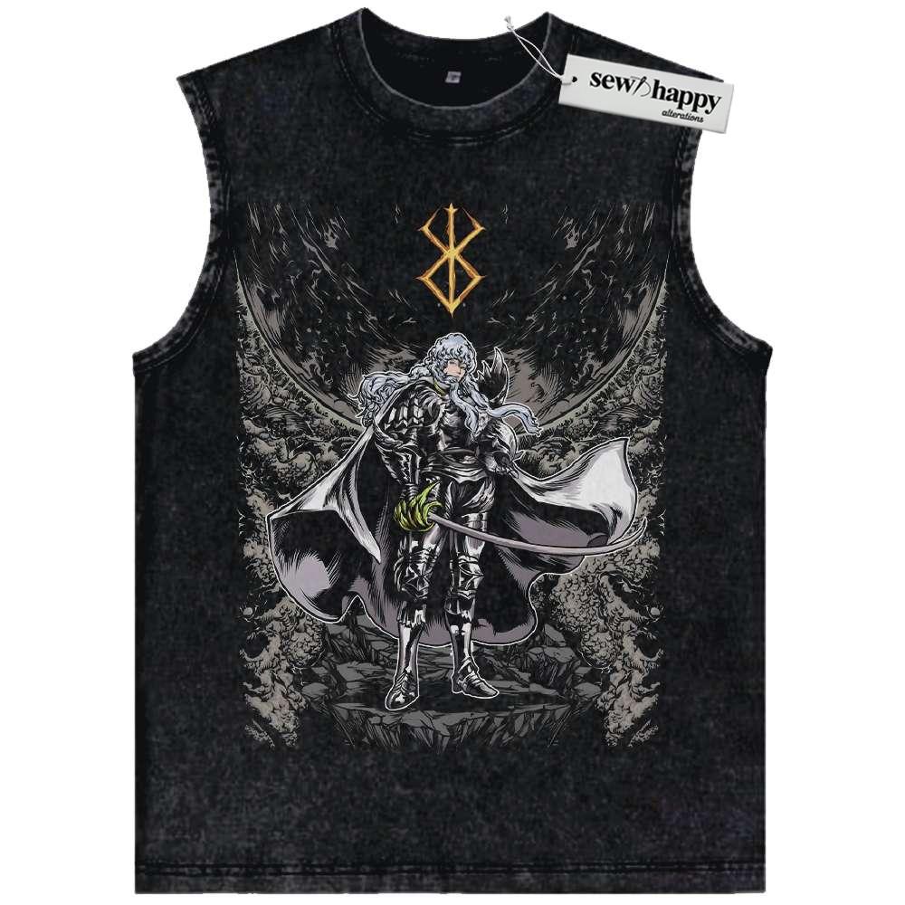 Wash Tank Top Griffith Tank Top, Berserk Tank Top, Anime Tank Top, Vintage Tank Top