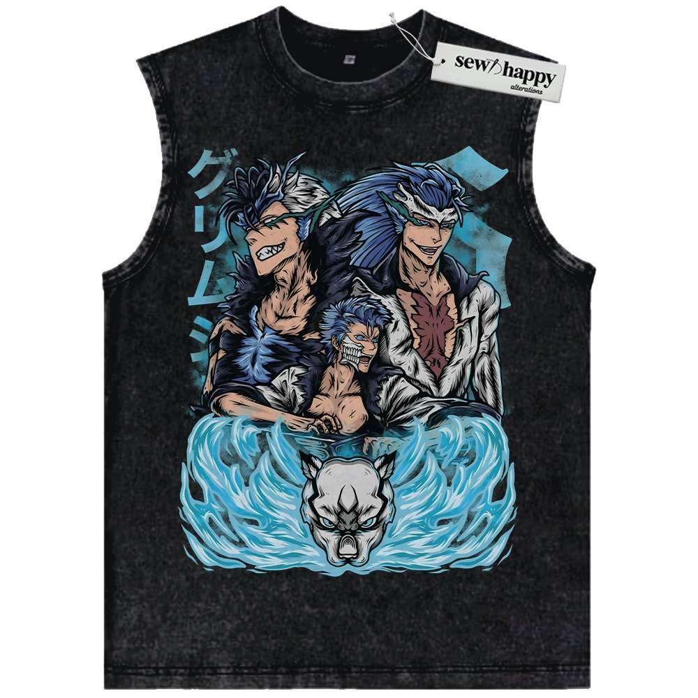 Wash Tank Top Grimmjow Jaegerjaquez Tank Top, Bleach Tank Top, Anime Tank Top, Vintage Tank Top