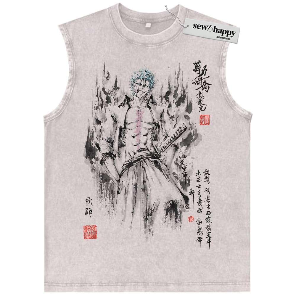 Wash Tank Top Grimmjow Jaegerjaquez Tank Top, Bleach Tank Top, Anime Tank Top, Vintage Tank Top