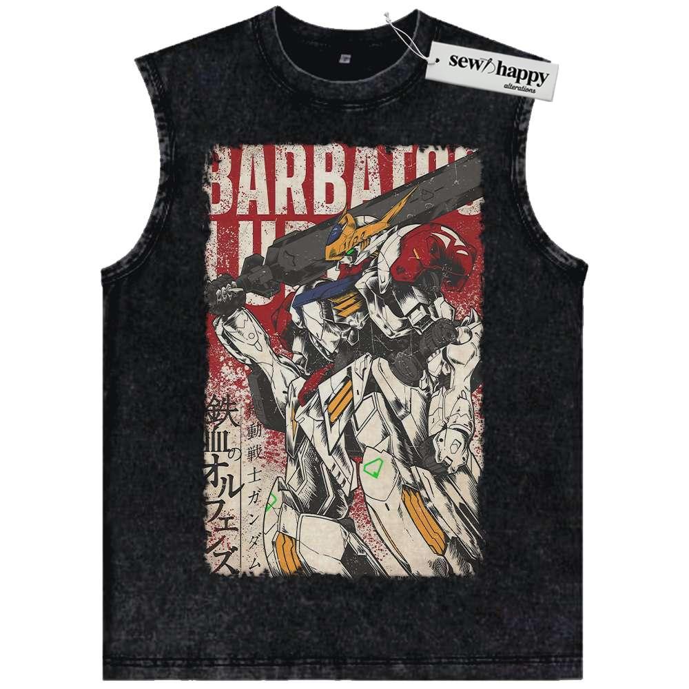 Wash Tank Top Gundam Tank Top, Anime Tank Top, Vintage Tank Top