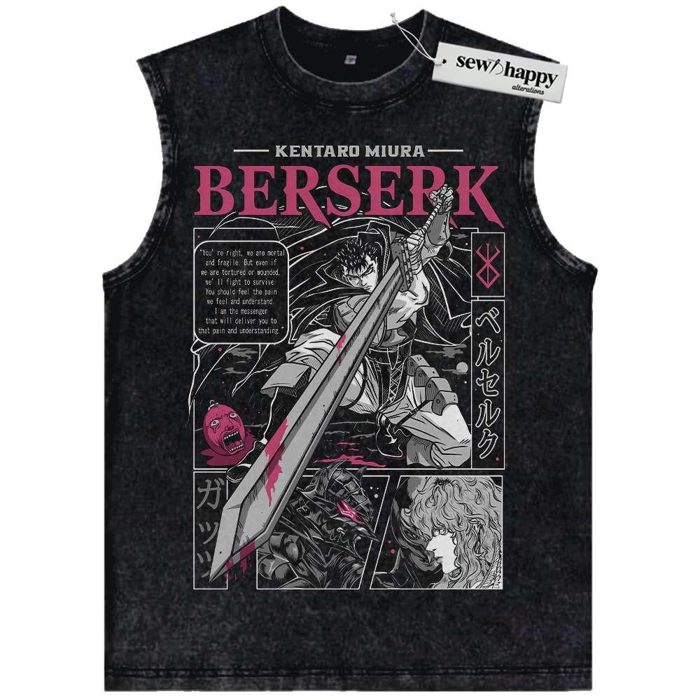 Wash Tank Top Guts Shirt, Berserk Shirt, Anime Shirt, Vintage T-Shirt