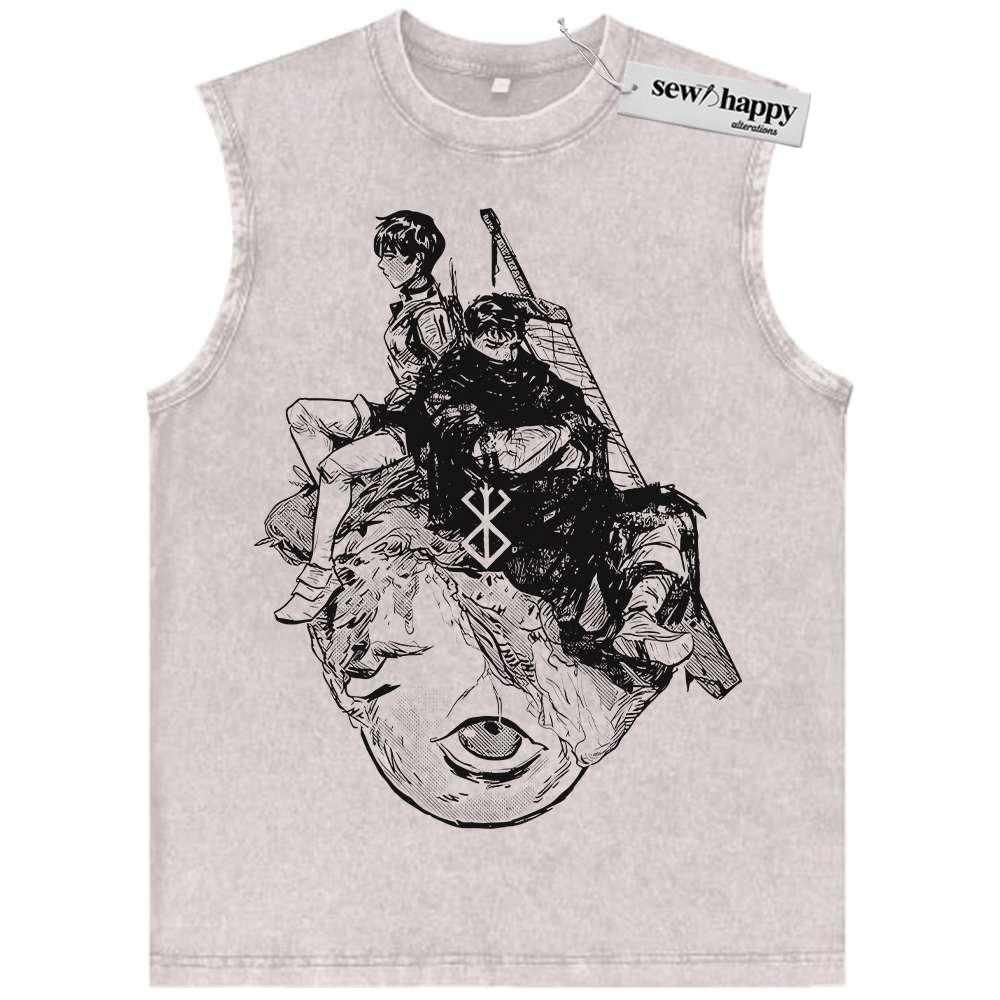 Wash Tank Top Guts Tank Top, Berserk Tank Top, Anime Tank Top, Vintage Tank Top