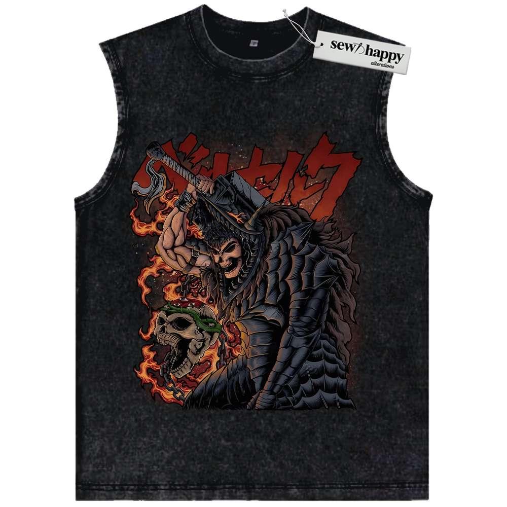 Wash Tank Top Guts Tank Top, Berserk Tank Top, Anime Tank Top, Vintage Tank Top