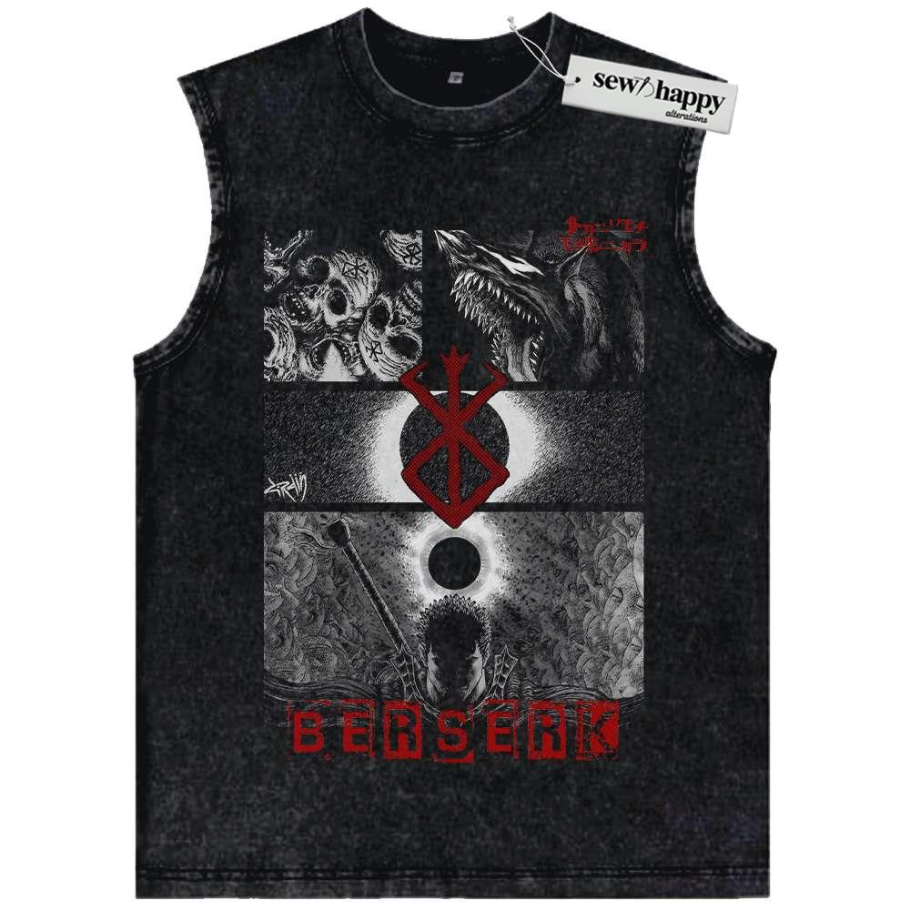 Wash Tank Top Guts Tank Top, Berserk Tank Top, Anime Tank Top, Vintage Tank Top