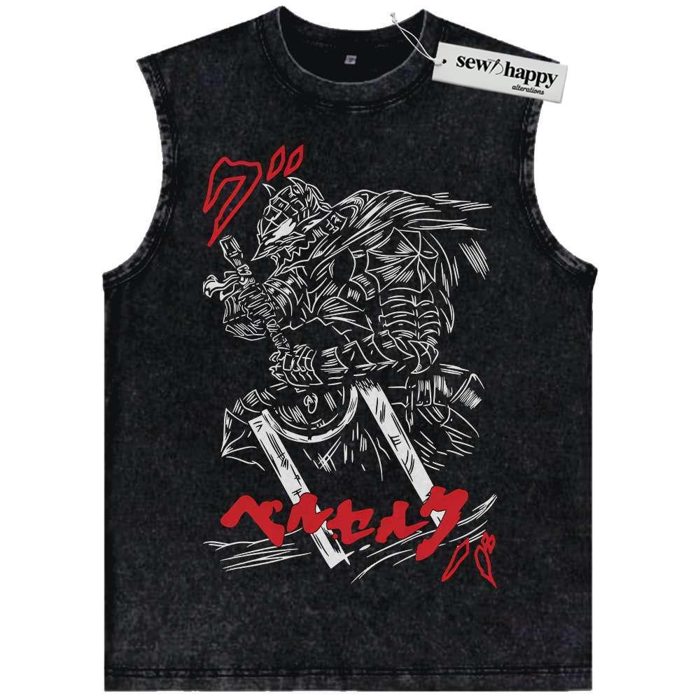 Wash Tank Top Guts Tank Top, Berserk Tank Top, Anime Tank Top, Vintage Tank Top