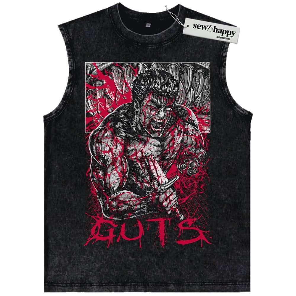 Wash Tank Top Guts Tank Top, Berserk Tank Top, Anime Tank Top, Vintage Tank Top