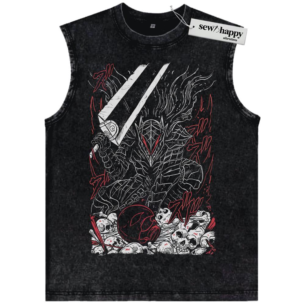 Wash Tank Top Guts Tank Top, Berserk Tank Top, Anime Tank Top, Vintage Tank Top