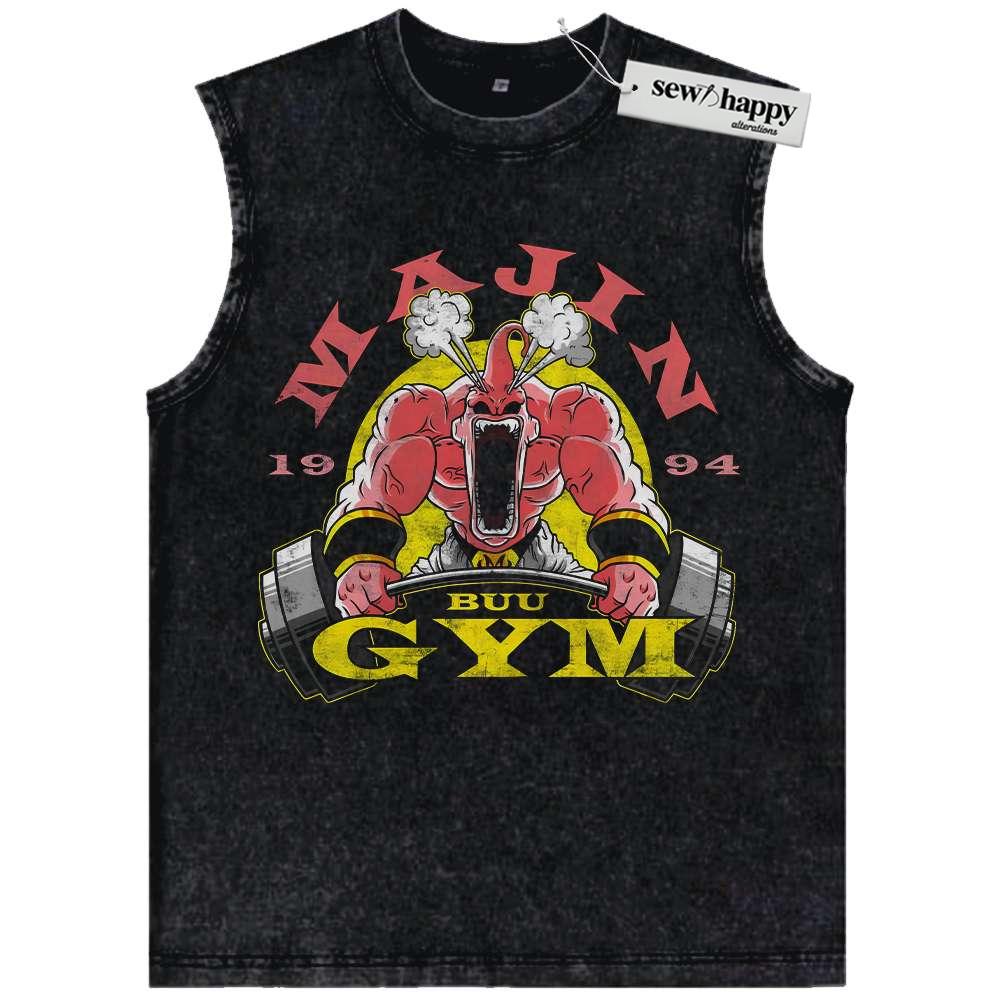 Wash Tank Top Gym Majin Buu Tank Top, Dragon Ball Tank Top, DBZ Tank Top, Anime Tank Top, Vintage Tank Top