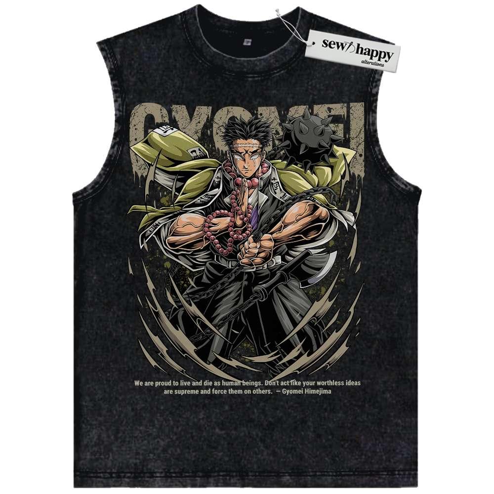Wash Tank Top Gyomei Himejima Tank Top, Demon Slayer Tank Top, Anime Tank Top, Vintage Tank Top