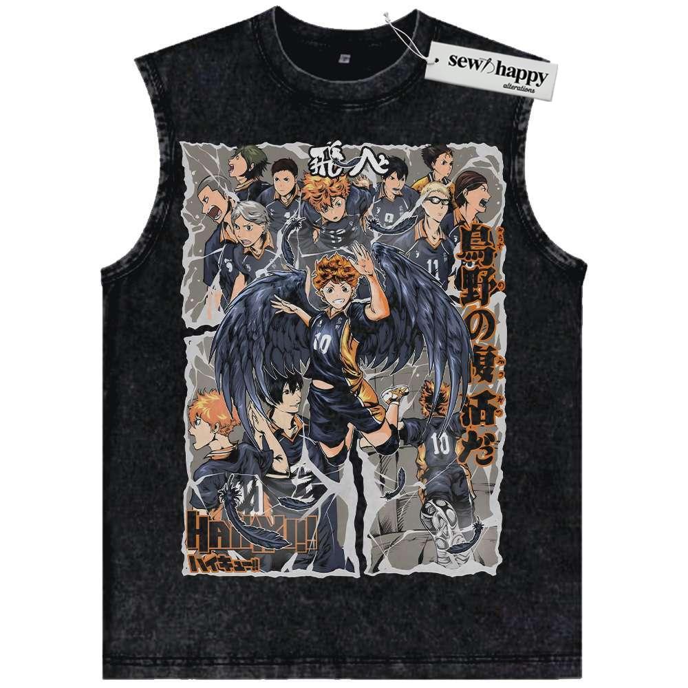 Wash Tank Top Haikyu!! Tank Top, Anime Tank Top, Vintage Tank Top