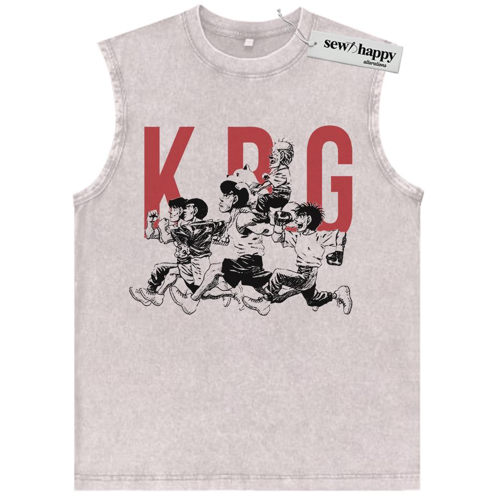 Wash Tank Top Hajime no Ippo Tank Top, Anime Tank Top, Vintage Tank Top