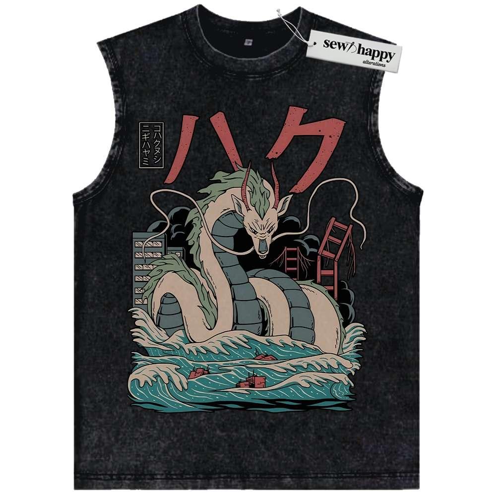 Wash Tank Top Haku Tank Top, Spirited Away Tank Top, Studio Ghibli Tank Top, Anime Tank Top, Vintage Tank Top
