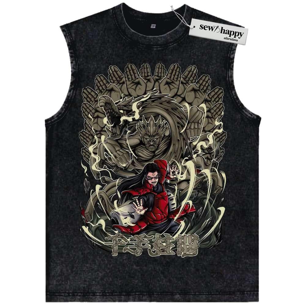 Wash Tank Top Hashirama Senju Tank Top, Naruto Tank Top, Anime Tank Top, Vintage Tank Top