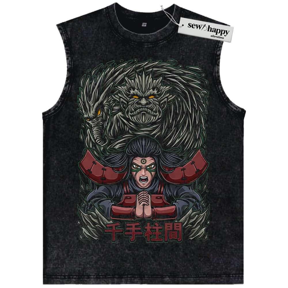 Wash Tank Top Hashirama Senju Tank Top, Naruto Tank Top, Anime Tank Top, Vintage Tank Top