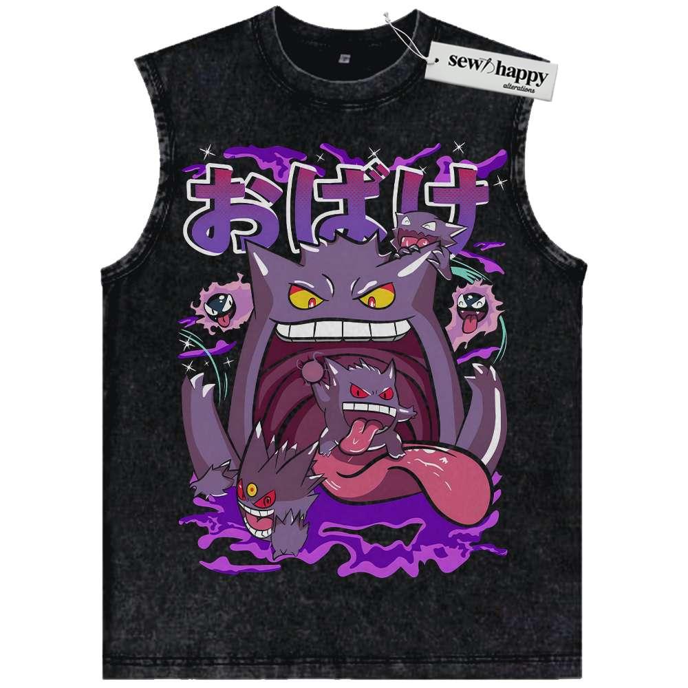 Wash Tank Top Haunter Tank Top, Gengar Tank Top, Gatsly Tank Top, Pokemon Tank Top, Anime Tank Top, Vintage Tank Top