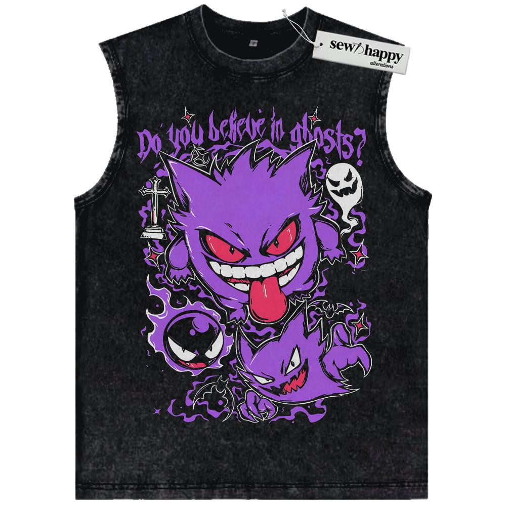 Wash Tank Top Haunter Tank Top, Gengar Tank Top, Gatsly Tank Top, Pokemon Tank Top, Anime Tank Top, Vintage Tank Top