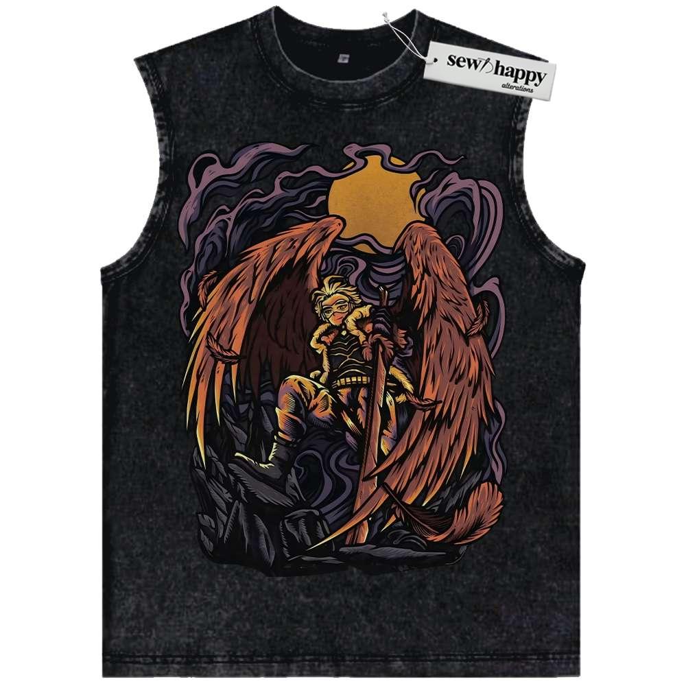 Wash Tank Top Hawks Tank Top, Keigo Takami Tank Top, MHA Tank Top, Anime Tank Top, Vintage Tank Top