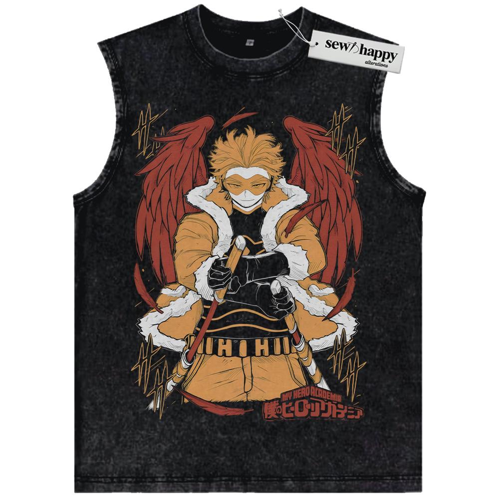 Wash Tank Top Hawks Tank Top, Keigo Takami Tank Top, MHA Tank Top, Anime Tank Top, Vintage Tank Top