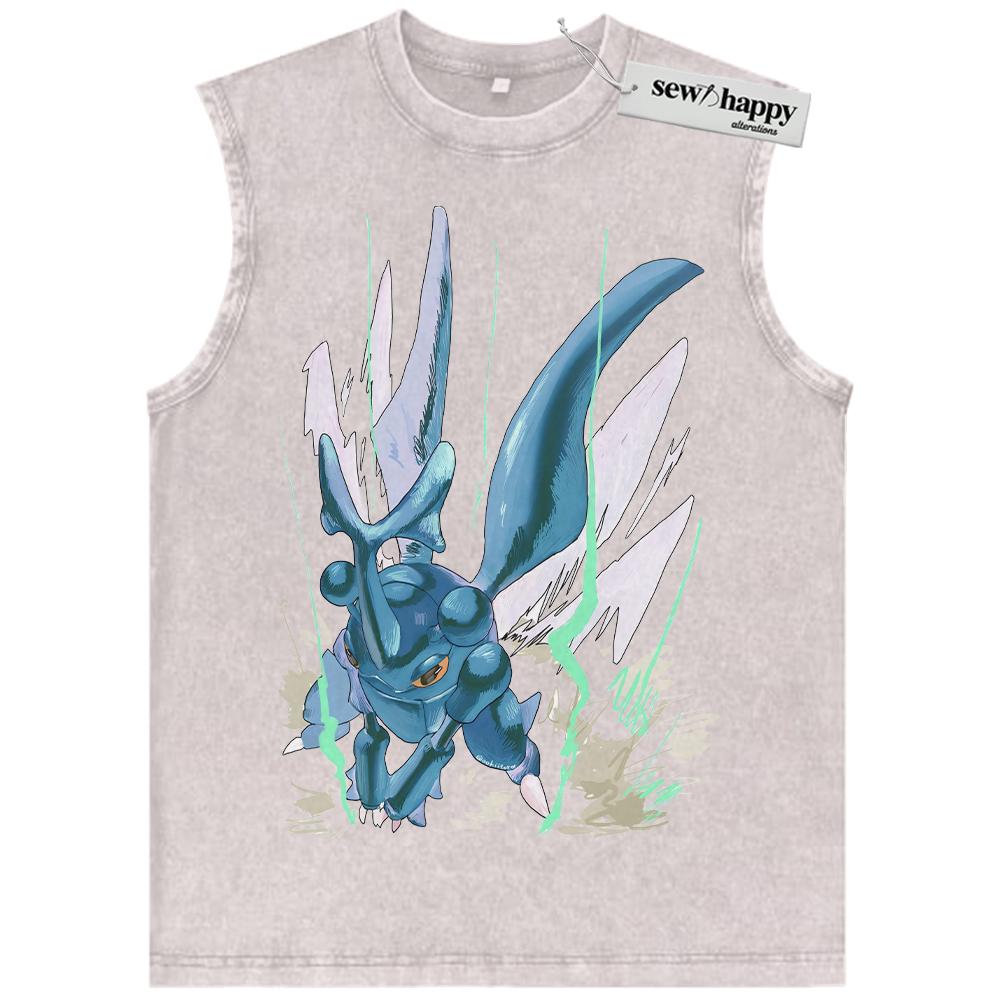 Wash Tank Top Heracross Tank Top, Pokemon Tank Top, PKM Tank Top, Anime Tank Top, Vintage Tank Top