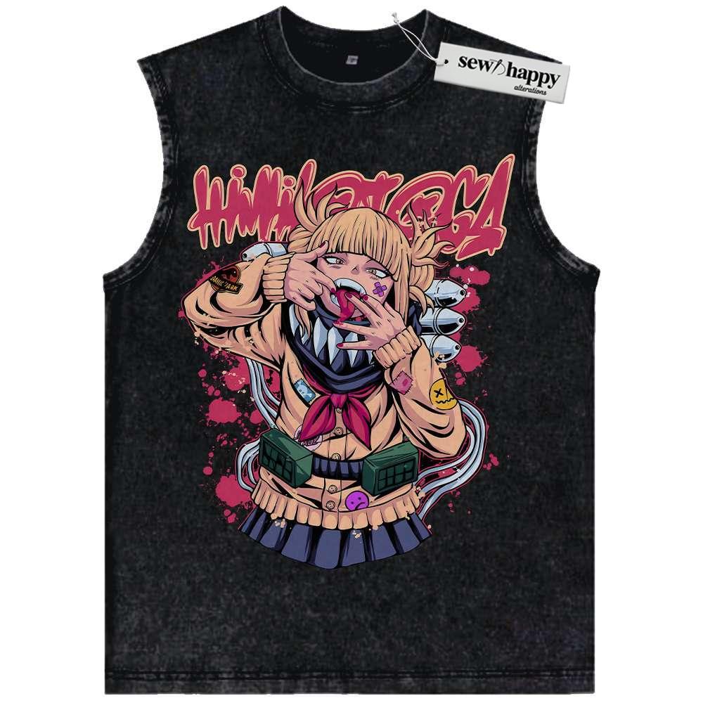Wash Tank Top Himiko Toga Tank Top, MHA Tank Top, Anime Tank Top, Vintage Tank Top