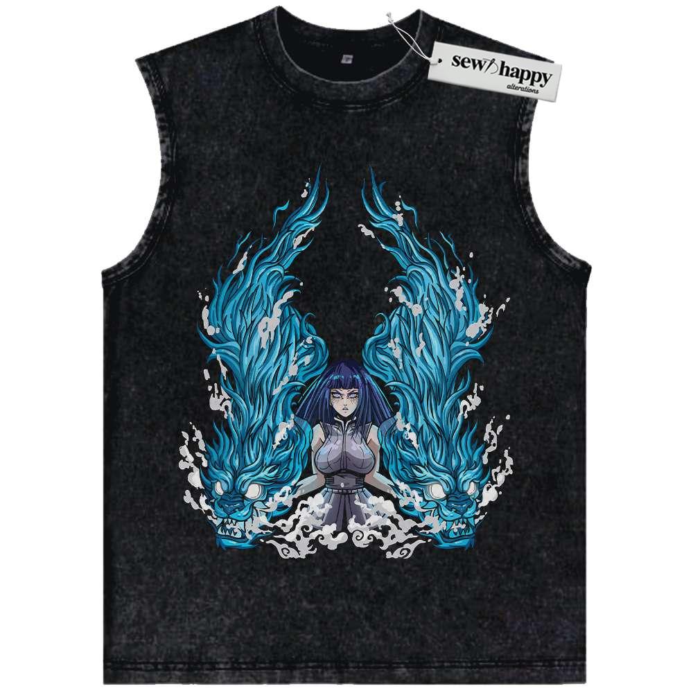 Wash Tank Top Hinata Hyuga Tank Top, Naruto Tank Top, Anime Tank Top, Vintage Tank Top
