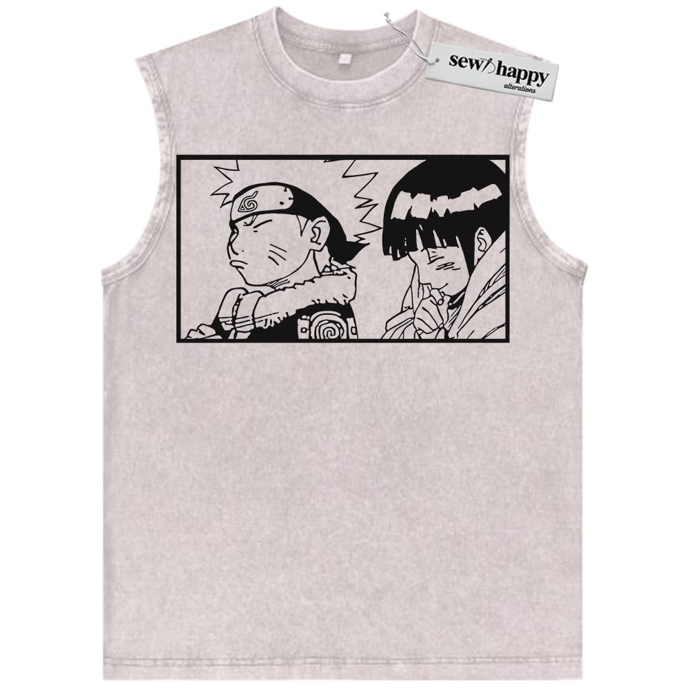 Wash Tank Top Hinata Tank Top, Naruto Tank Top, Anime Tank Top, Vintage Tank Top