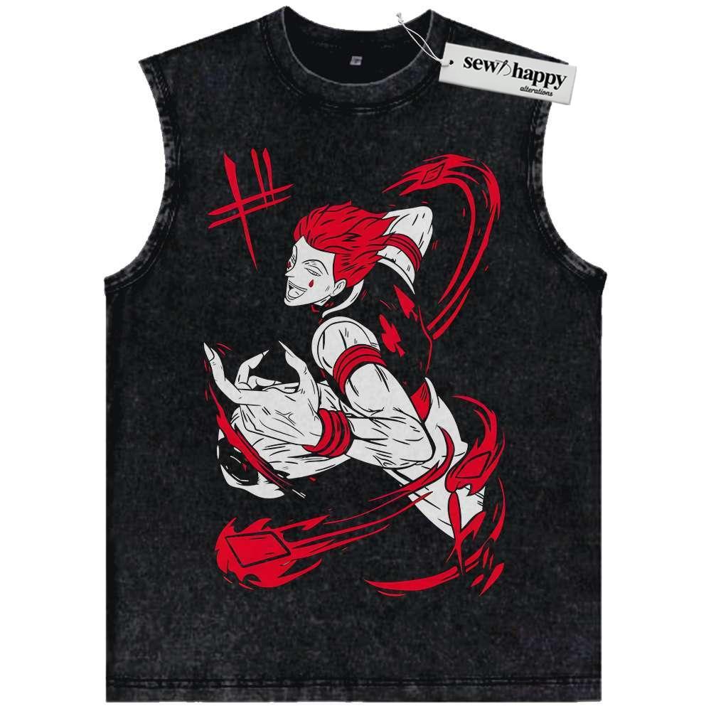 Wash Tank Top Hisoka Morow Tank Top, Hunter x Hunter Tank Top, HxH Tank Top, Anime Tank Top, Vintage Tank Top