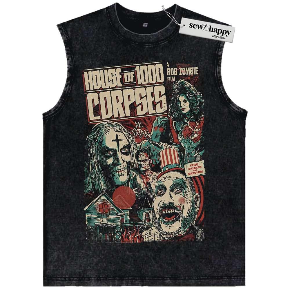 Wash Tank Top House of 1000 Corpses Tank Top, Halloween Tank Top, Horror Movie Tank Top, Vintage Tank Top