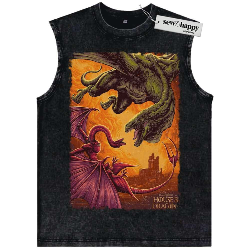 Wash Tank Top House Of The Dragon Tank Top, Game Of Thrones Tank Top, Movie Tank Top, Vintage Tank Top