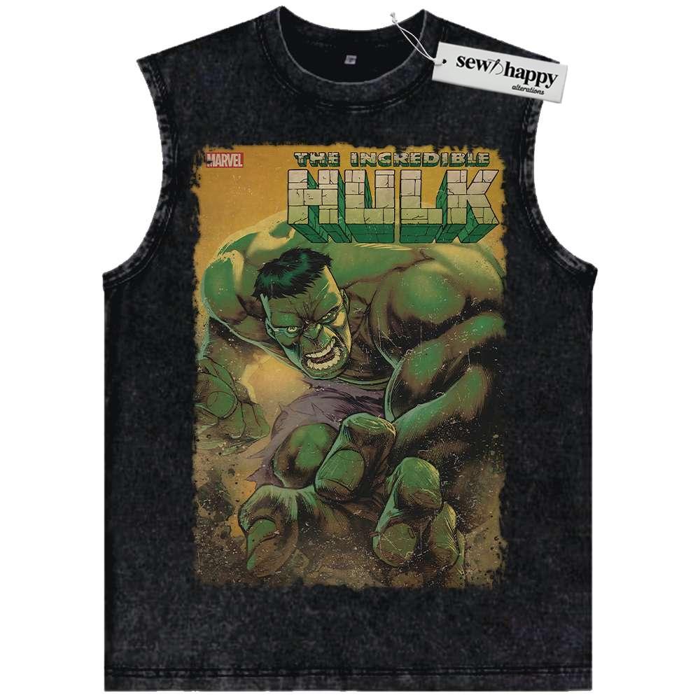 Wash Tank Top Hulk Tank Top, Marvel Comics Tank Top, Vintage Tank Top