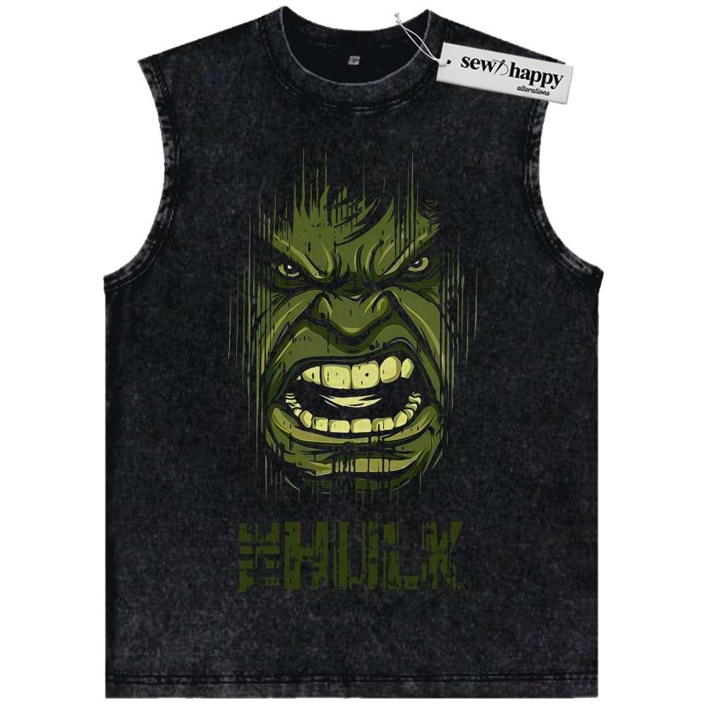 Wash Tank Top Hulk Tank Top, Marvel Comics Tank Top, Vintage Tank Top