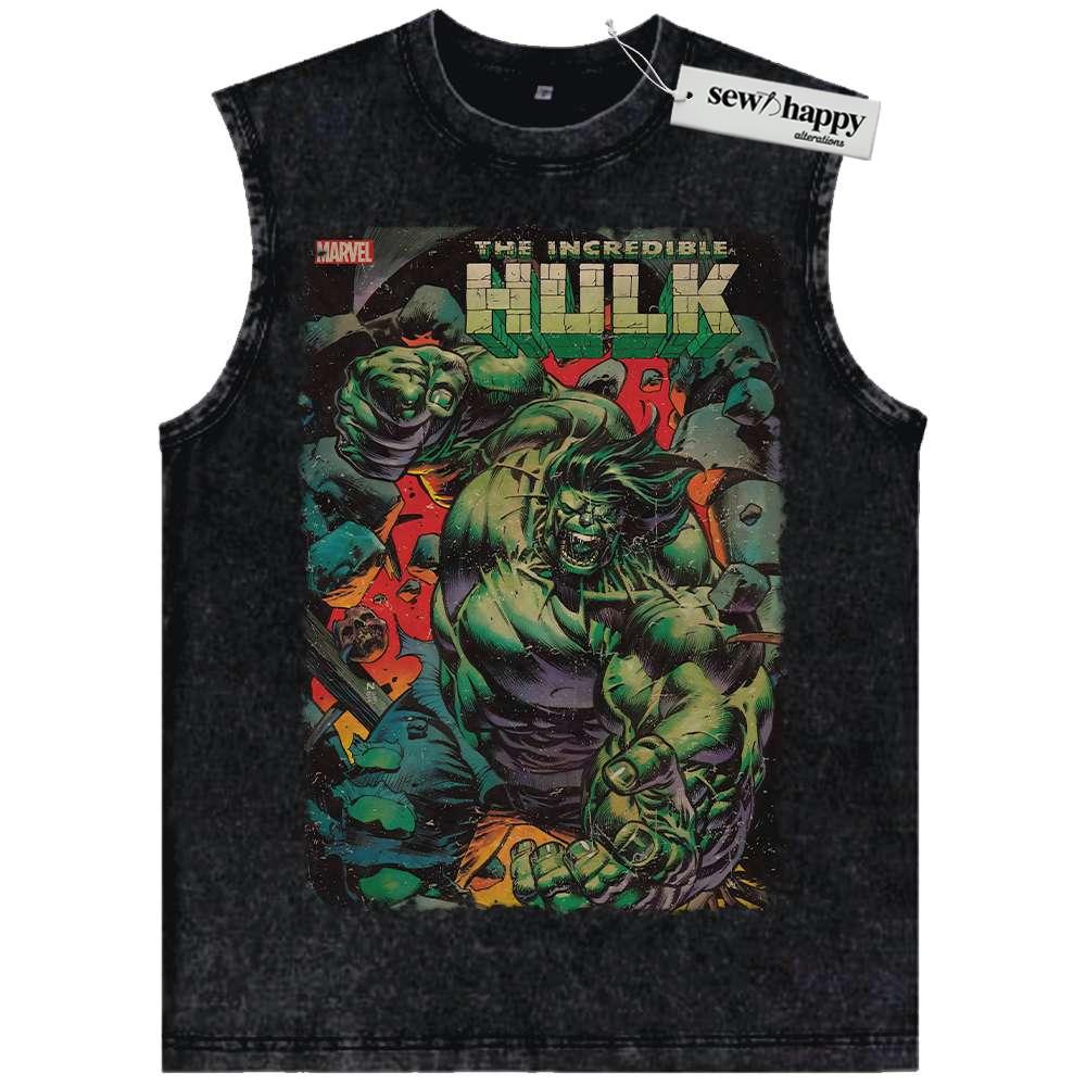 Wash Tank Top Hulk Tank Top, Marvel Comics Tank Top, Vintage Tank Top