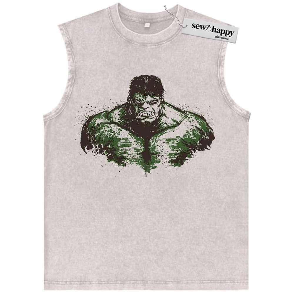 Wash Tank Top Hulk Tank Top, Marvel Comics Tank Top, Vintage Tank Top