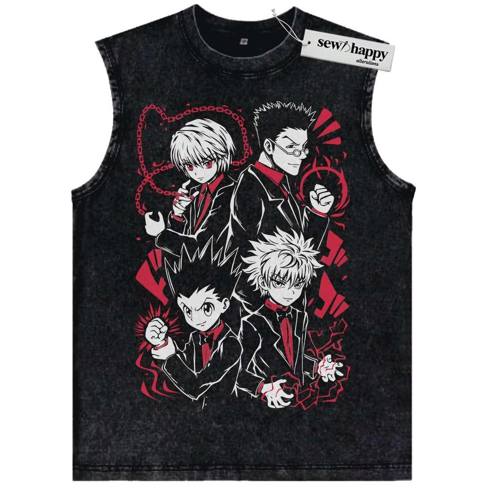 Wash Tank Top Hunter x Hunter Tank Top, HxH Tank Top, Anime Tank Top, Vintage Tank Top