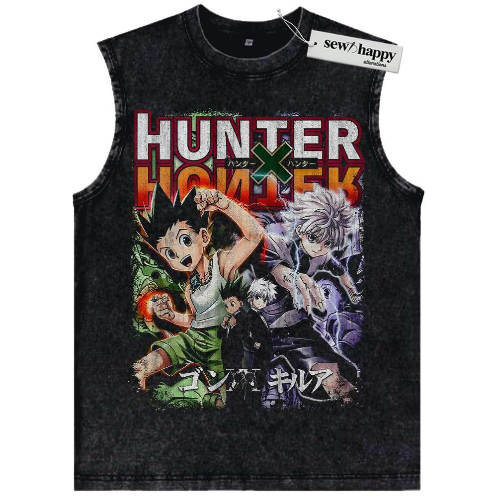 Wash Tank Top Hunter x Hunter Tank Top, HxH Tank Top, Anime Tank Top, Vintage Tank Top