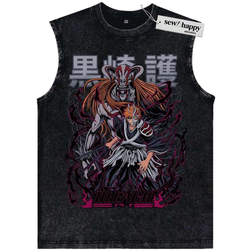 Wash Tank Top Ichigo Kurosaki Tank Top, Bleach Tank Top, Anime Tank Top, Vintage Tank Top