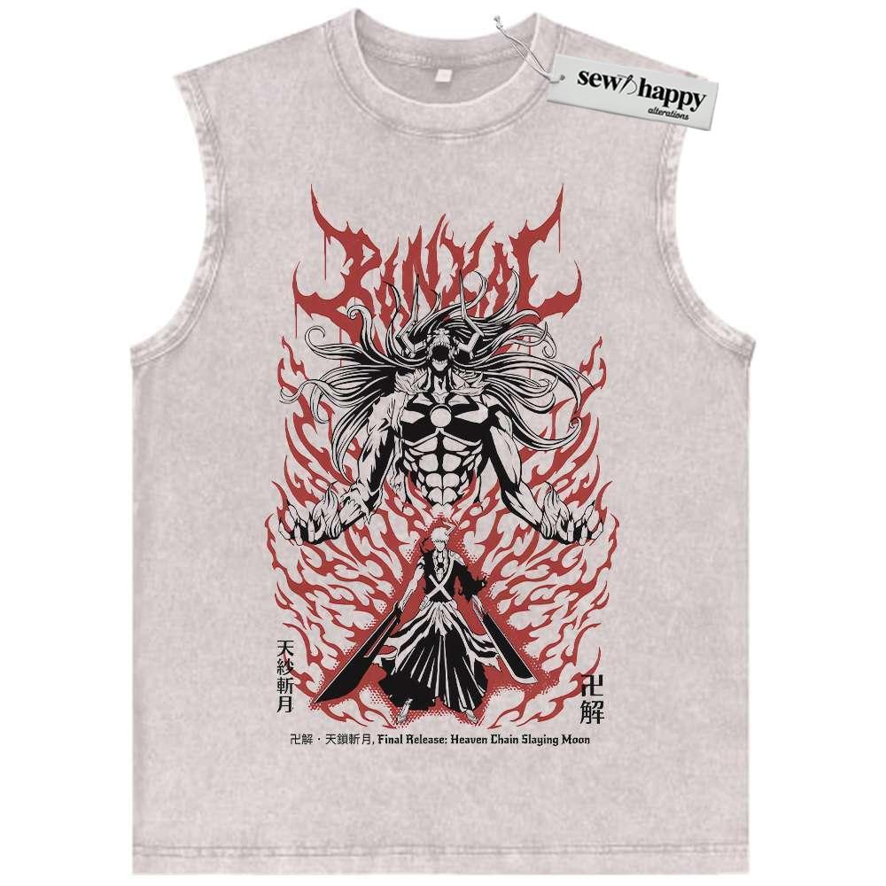 Wash Tank Top Ichigo Kurosaki Tank Top, Bleach Tank Top, Anime Tank Top, Vintage Tank Top
