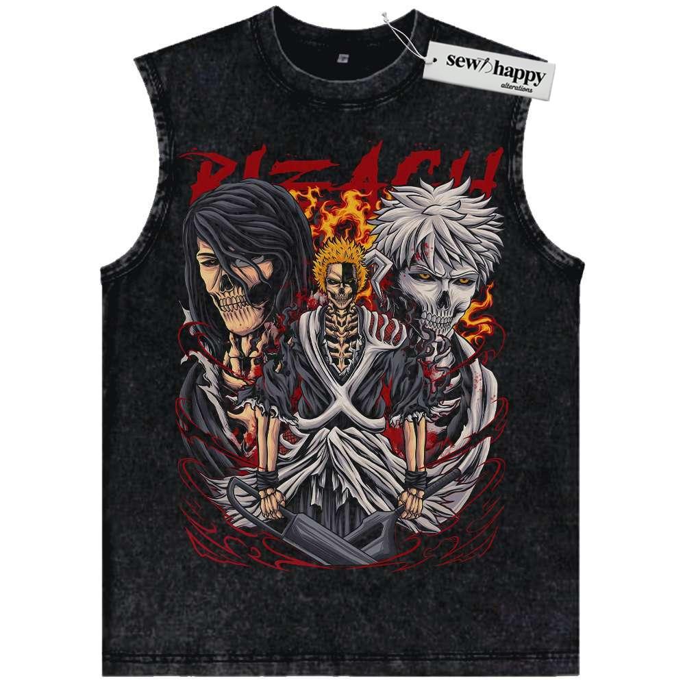 Wash Tank Top Ichigo Kurosaki vs Yhwach: Final Fight Tank Top, Bleach Tank Top, Anime Tank Top, Vintage Tank Top