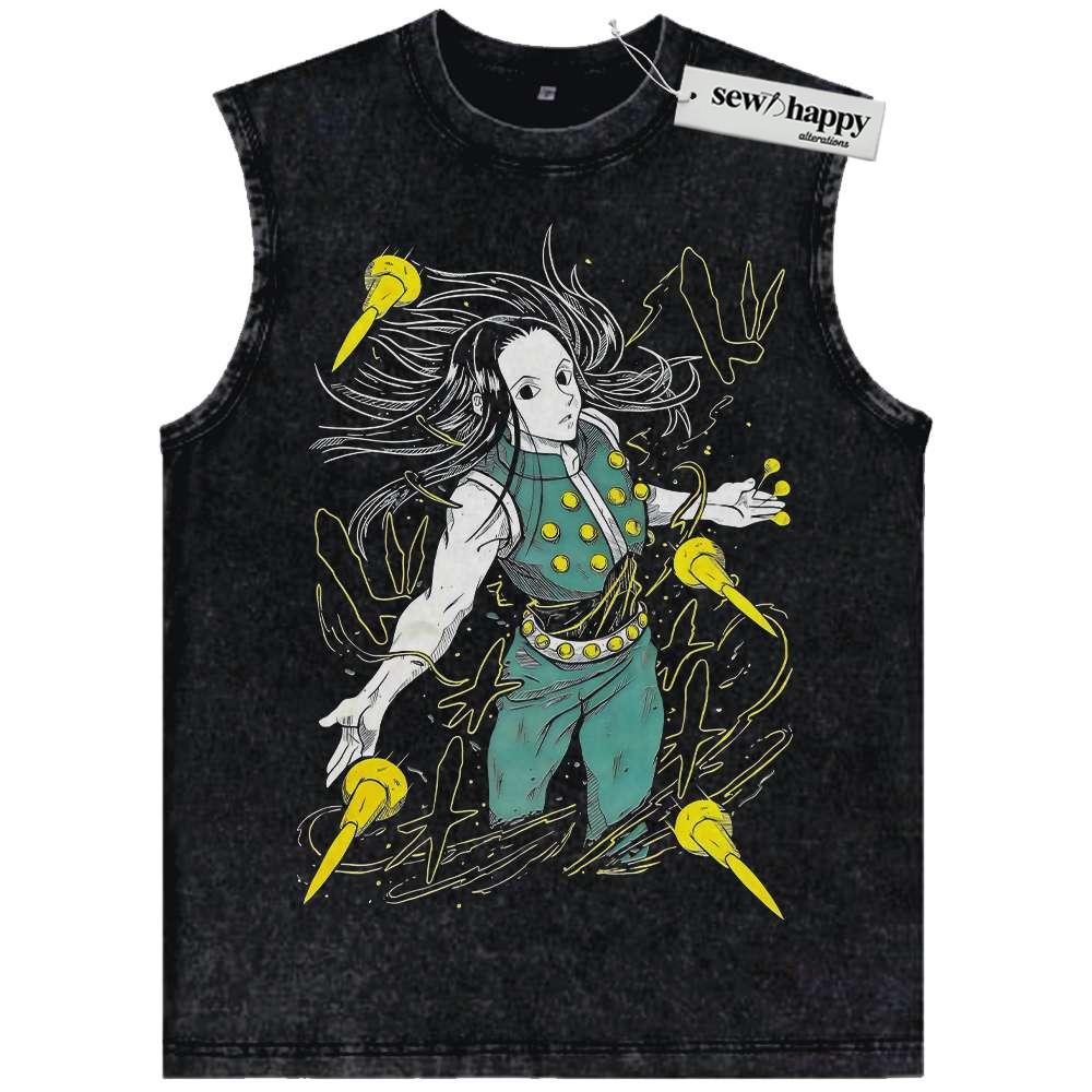 Wash Tank Top Illumi Zoldyck Tank Top, Hunter x Hunter Tank Top, HxH Tank Top, Anime Tank Top, Vintage Tank Top