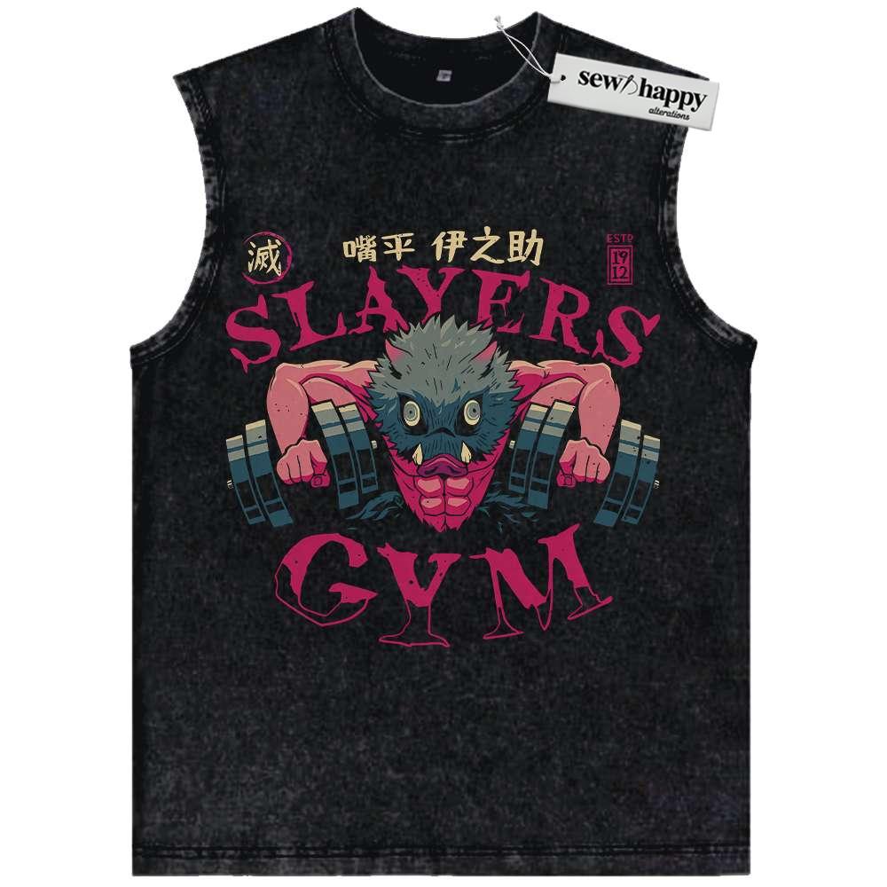 Wash Tank Top Inosuke Hashibira Tank Top, Demon Slayer Tank Top, Anime Tank Top, Vintage Tank Top