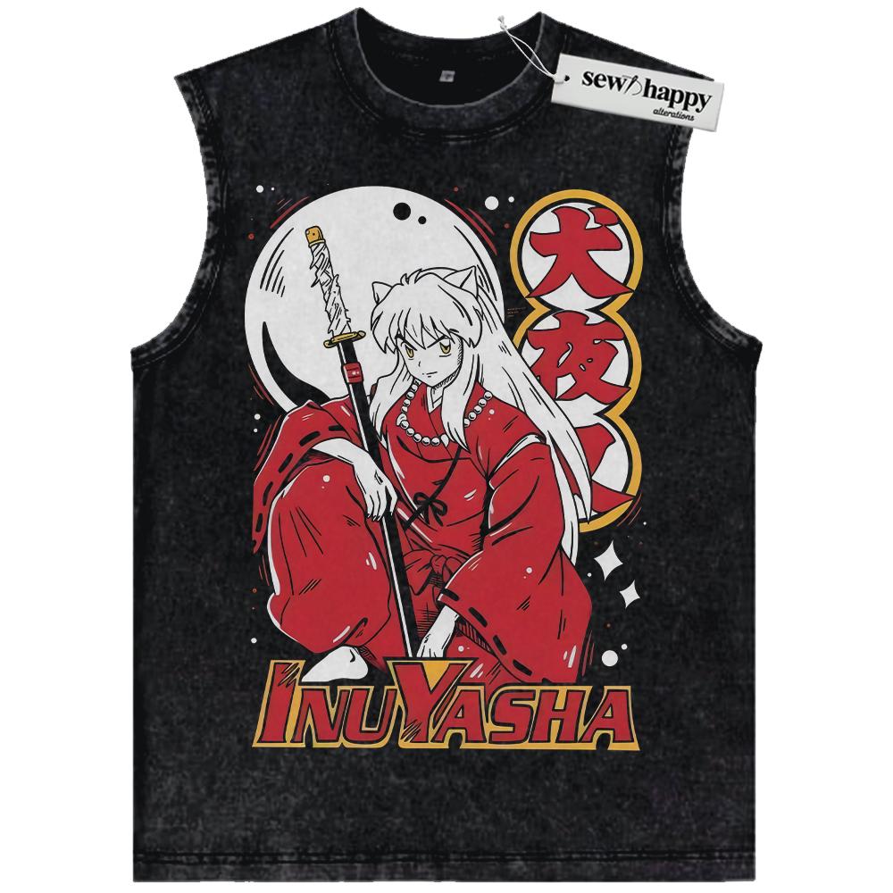 Wash Tank Top Inuyasha Tank Top, Anime Tank Top, Vintage Tank Top