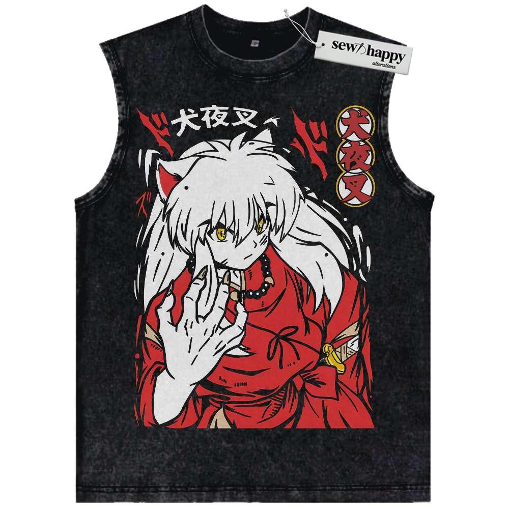 Wash Tank Top Inuyasha Tank Top, Anime Tank Top, Vintage Tank Top